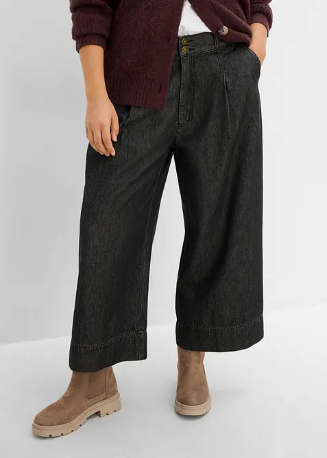 Wide Leg Jeans i kortare modell, bonprix