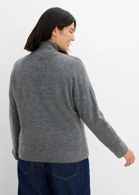 Cardigan med dragkedja, bonprix