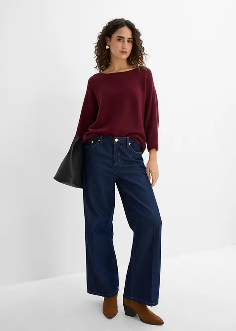 Wide Leg Jeans, Mid Waist, bonprix