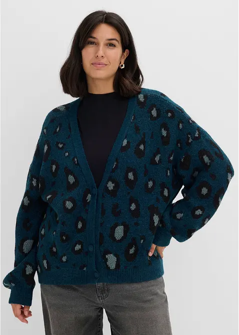 Jacquardm&ouml;nstrad cardigan, bonprix