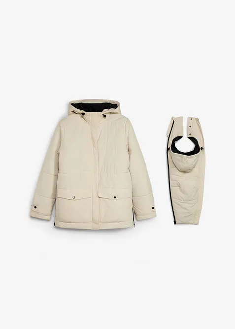 Mammajacka med urtagbar fleecejacka, bonprix