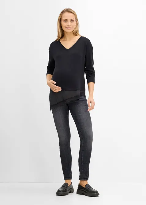 Elastiska mammajeans med ekologisk bomull, Skinny Fit, bonprix