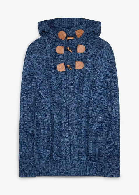 Grovstickad tr&ouml;ja med huva i Regular Fit, bonprix