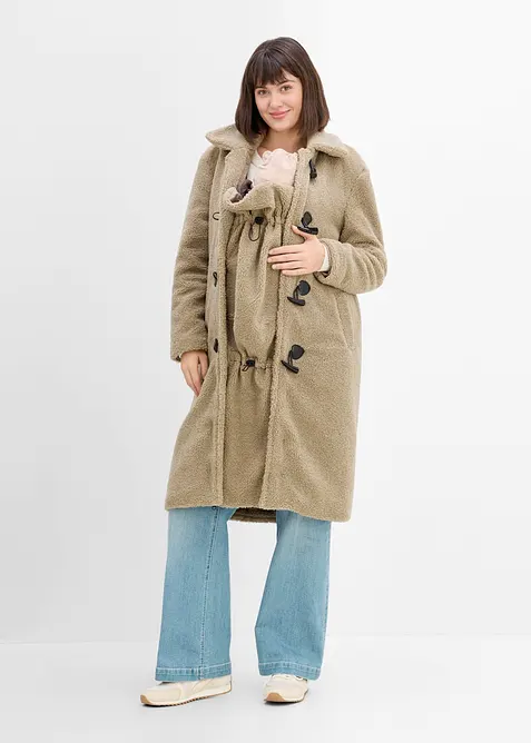 Mammakappa med babyficka i teddyfleece, bonprix