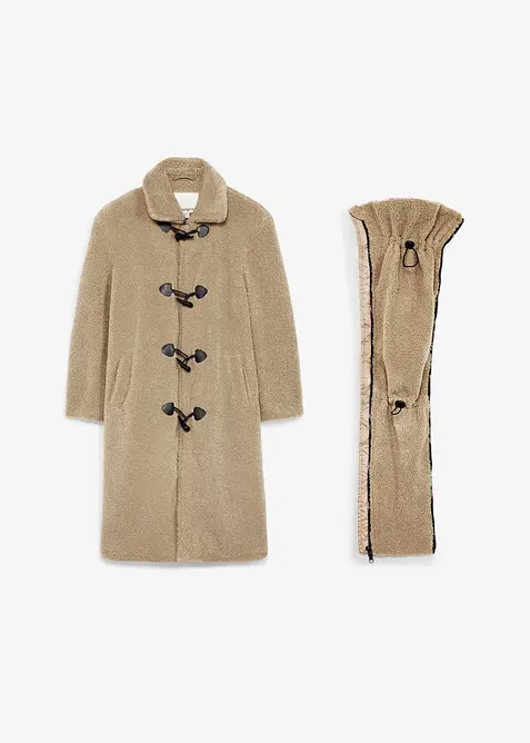 Mammakappa med babyficka i teddyfleece, bonprix