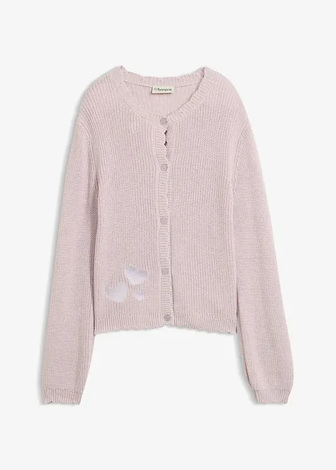 Grovstickad cardigan av bomullsmix, bonprix