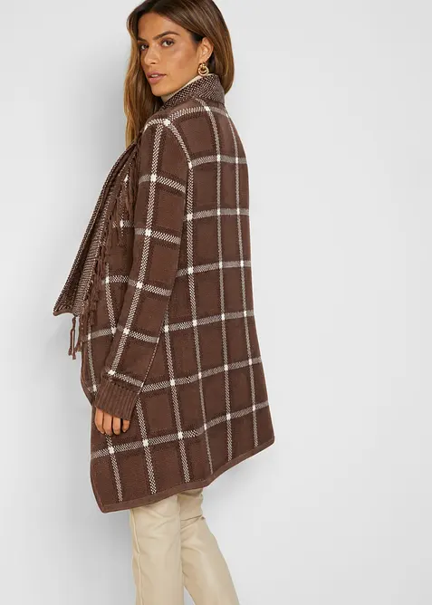 L&aring;ng cardigan med fransar, bonprix