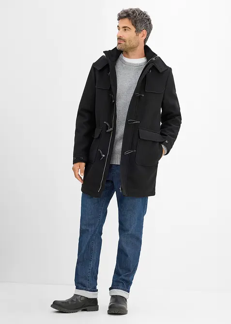 V&auml;rmande duffel med yllelook, bonprix