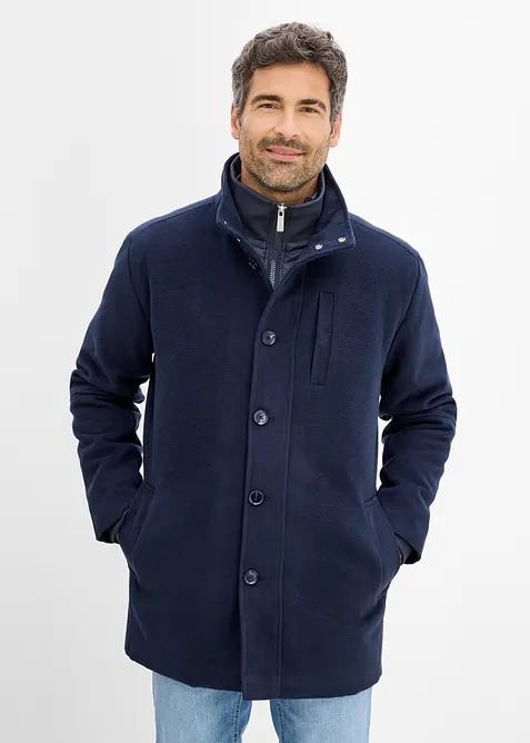 Vinterjacka med vindskydd och yllelook, bonprix