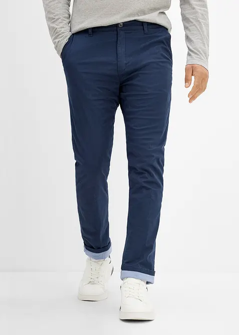 Chinos med reglerbar midja och v&auml;rmande foder, bonprix