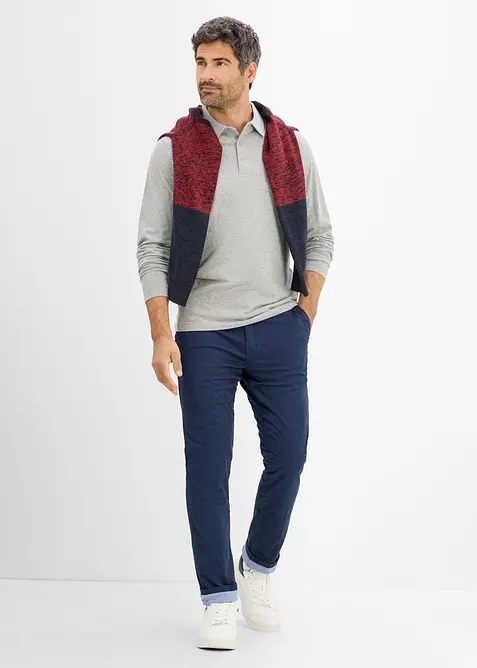 Chinos med reglerbar midja och v&auml;rmande foder, bonprix