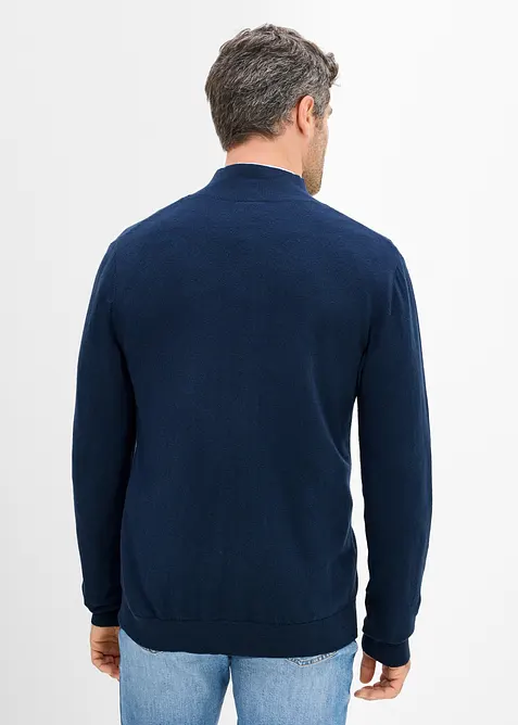 Finstickad cardigan av lyxig merinoull, bonprix