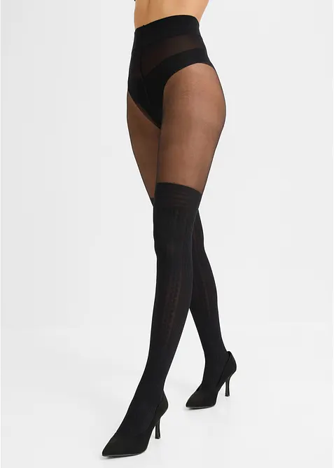 Overknee-strumpbyxa (40 den), bonprix