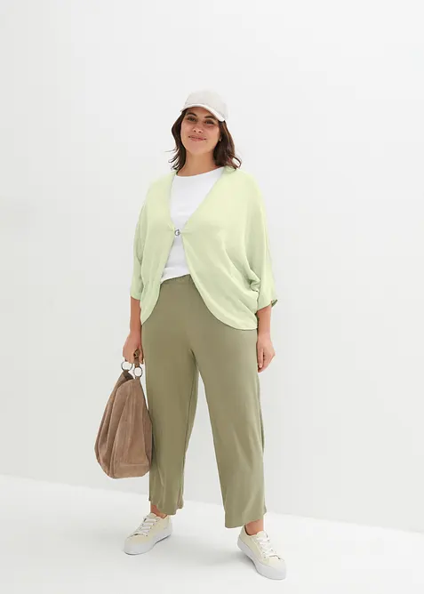 Finstickad cardigan av bomull, bonprix