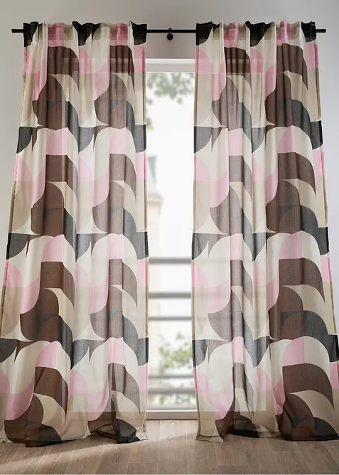 Gardinl&auml;ngd av &aring;tervunnen polyester (1-pack), bonprix