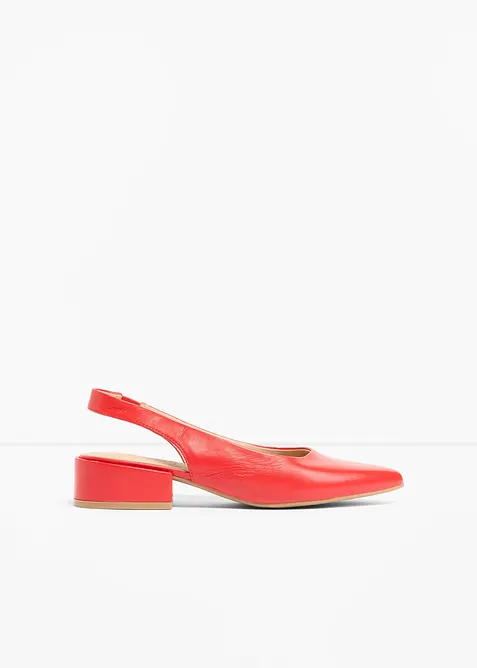 Slingbackpumps med l&aring;g blockklack, bonprix