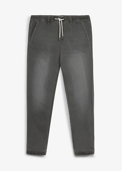 Joggerjeans med res&aring;rmidja, Regular Fit, Straight, bonprix