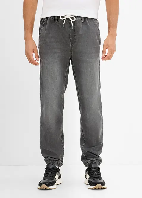 Joggerjeans med res&aring;rmidja, Regular Fit, Straight, bonprix