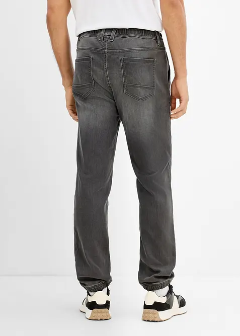 Joggerjeans med res&aring;rmidja, Regular Fit, Straight, bonprix