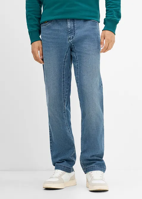 Classic Fit Jeans med f&ouml;rst&auml;rkt gren, Tapered, bonprix
