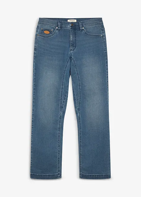 Classic Fit Jeans med f&ouml;rst&auml;rkt gren, Tapered, bonprix