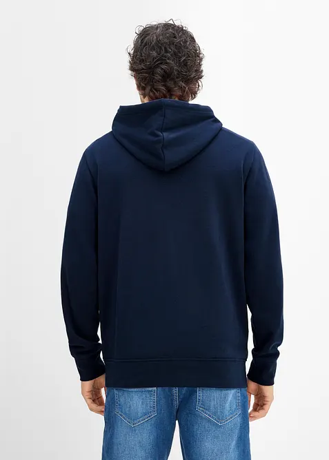 Sweatshirt med huva och tryck, bonprix