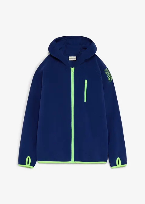 Fleecejacka med kontrasterande detaljer, bonprix