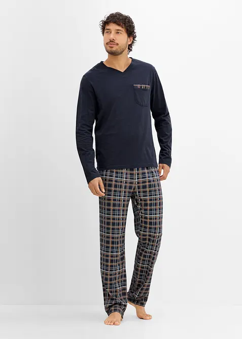 L&aring;ng&auml;rmad pyjamas med ekologisk bomull, bonprix