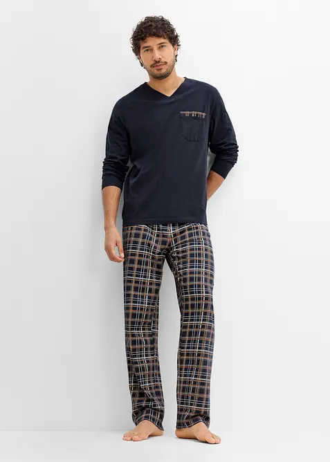 L&aring;ng&auml;rmad pyjamas med ekologisk bomull, bonprix
