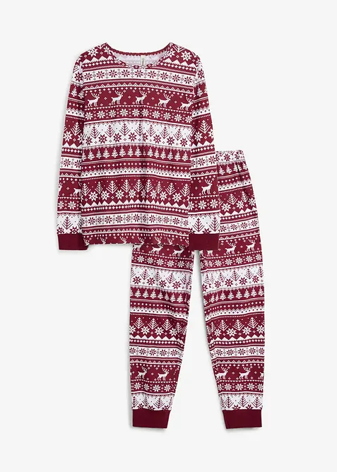 Pyjamas i ekologisk bomull (2 delar), bonprix