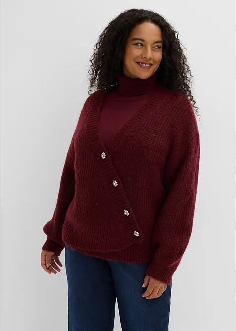 Cardigan med dekorativa knappar, bonprix