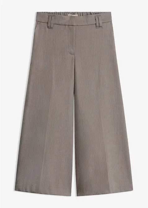 Fiskbensm&ouml;nstrad byxa med yllelook, bonprix