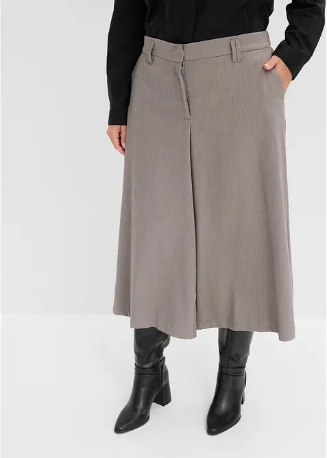 Fiskbensm&ouml;nstrad byxa med yllelook, bonprix