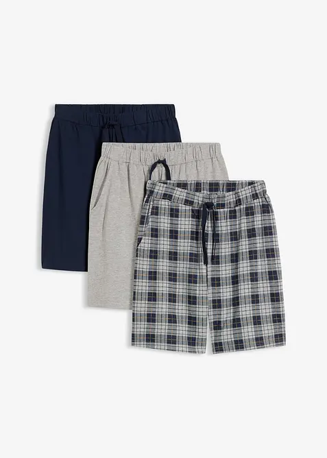 Kort pyjamasbyxa (3-pack), bonprix