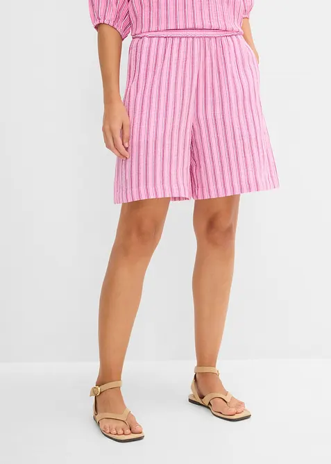 Dra p&aring;-shorts av mjuk bomullsmuslin, bonprix