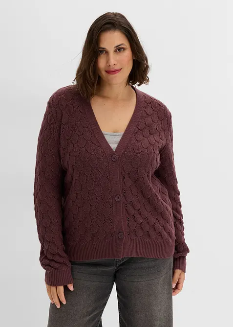 H&aring;lm&ouml;nstrad cardigan, bonprix