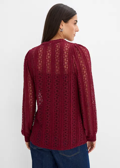 Jerseyblus med linne (2-delat set), bonprix