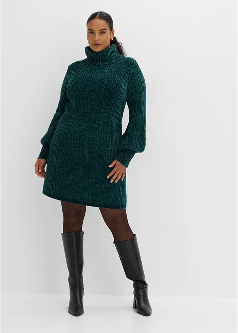Stickad chenillekl&auml;nning i &aring;tervunnen polyester, bonprix