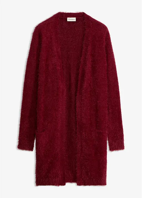 L&aring;ng cardigan med fluffig stil, bonprix
