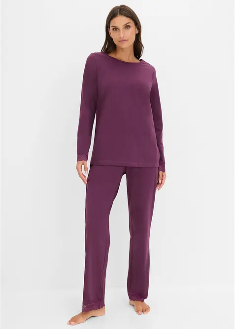 Pyjamas av mjuk, ekologisk bomull, bonprix