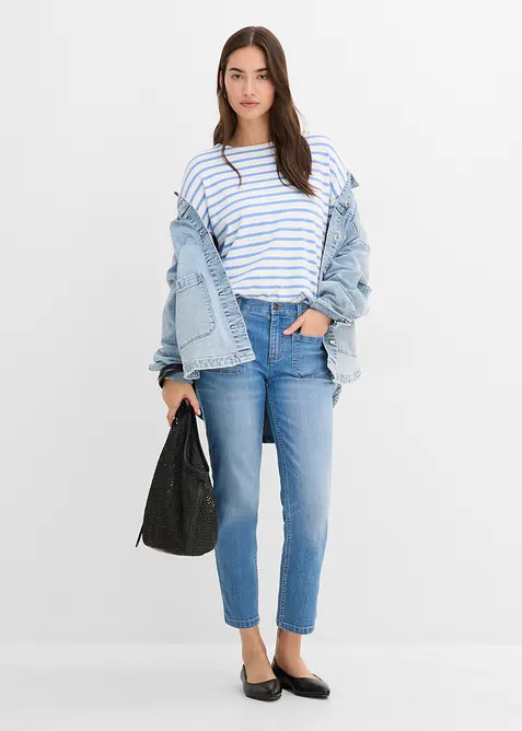 Slim Fit Jeans, High Waist, cropped, bonprix