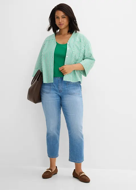 Slim Fit Jeans, High Waist, cropped, bonprix