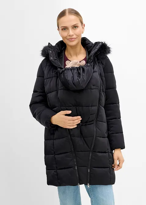 Mammat&auml;ckjacka med babyficka och avtagbar fuskp&auml;lsbes&auml;ttning, bonprix