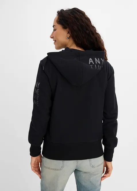 Mjuk sweatshirt med huva, av stabil bomullsmix, bonprix