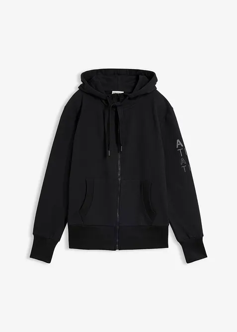 Mjuk sweatshirt med huva, av stabil bomullsmix, bonprix