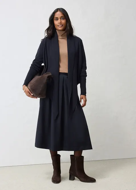 Cardigan i bomull och ull, bonprix