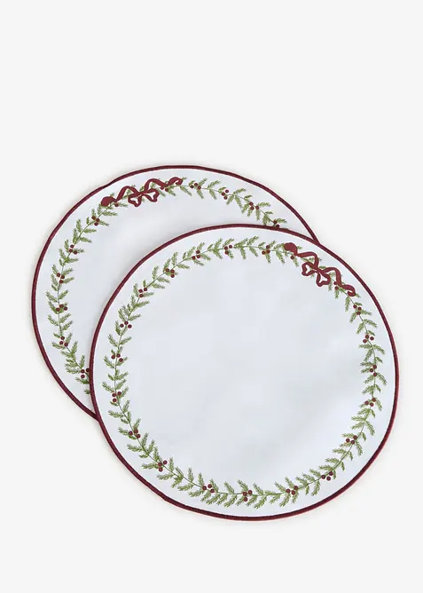 Bordstablett av ekologisk bomull (2-pack), bonprix