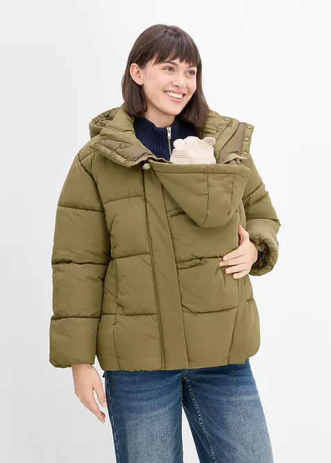 Vattenavvisande mammat&auml;ckjacka med babyficka, bonprix