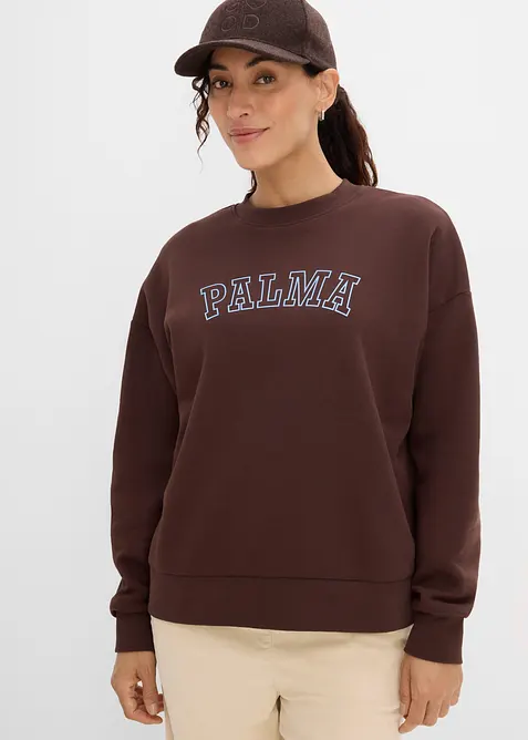 Oversized sweatshirt av bomullsmix, bonprix