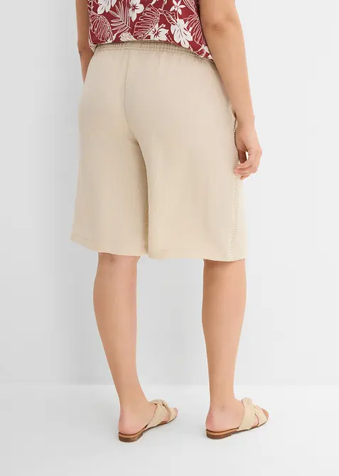Shorts av viskosmix, med res&aring;rmidja, bonprix